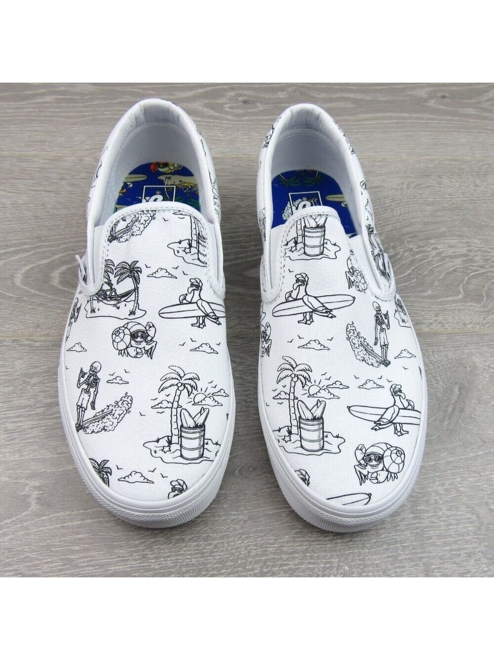 Vans Classic Slip On Low Tide True White Shoes Men's Size 9.5 NEW - Picture 6 of 14